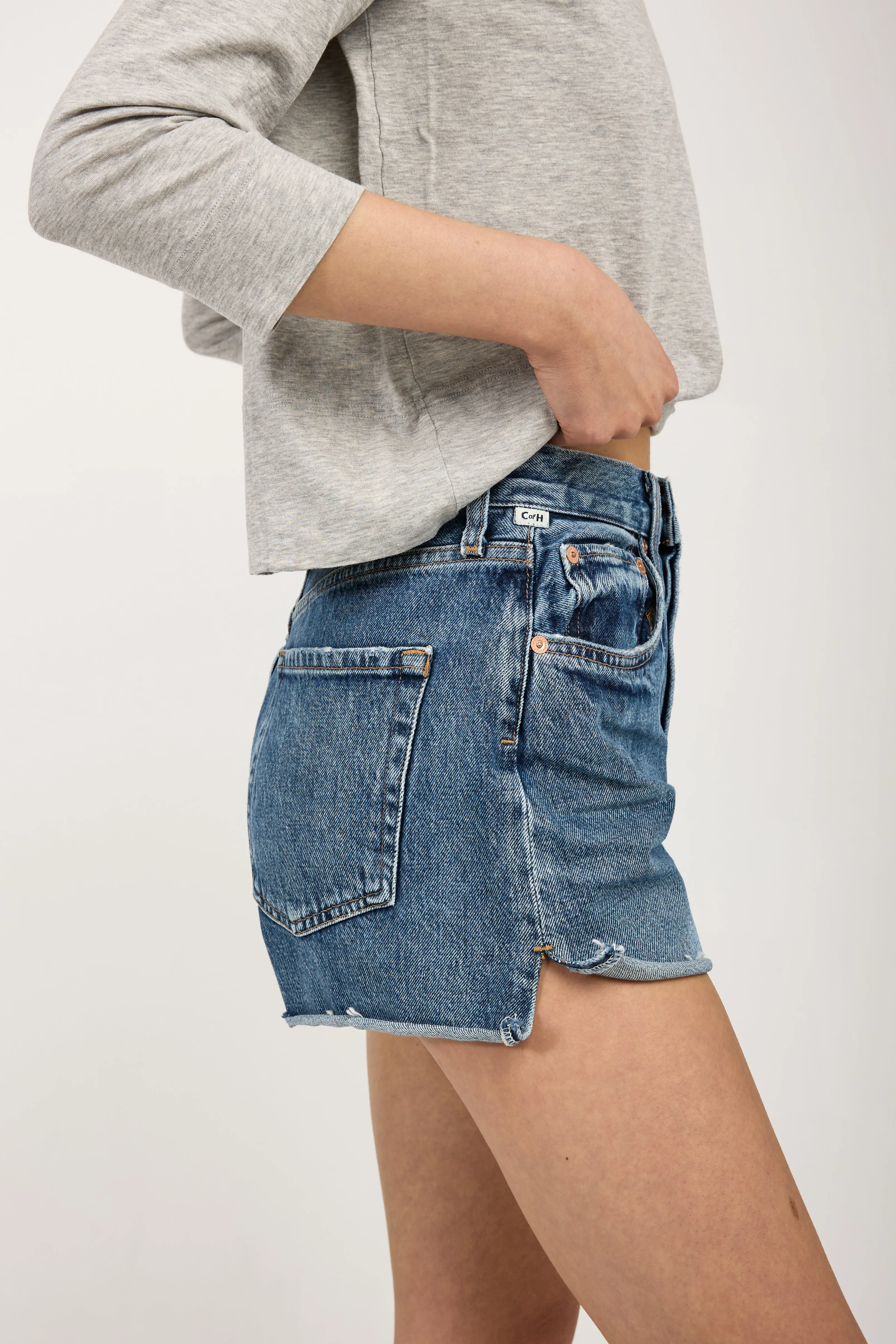 Marlow Denim Short in Amaretto