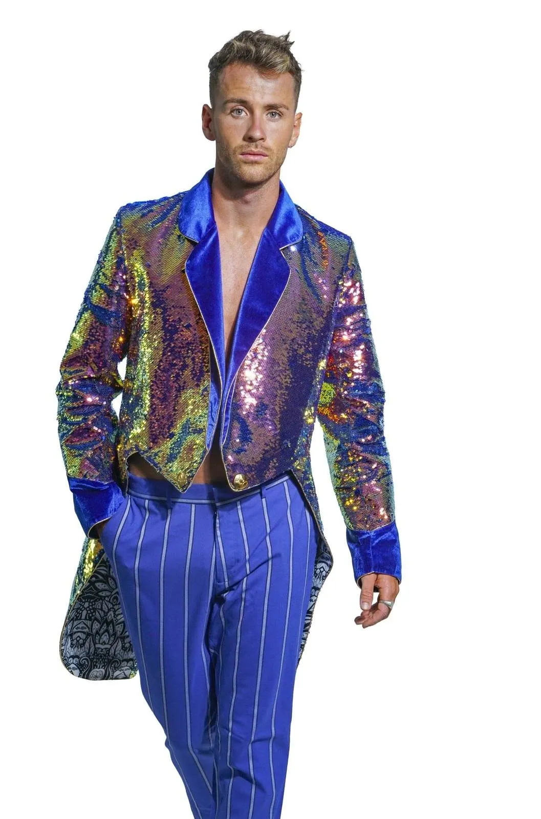 Mens Sequin Tailcoat