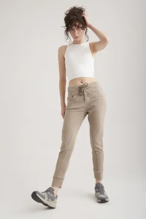 Mila Mid Waist Jogger 5 Pocket Ankle Pants Moon Rock