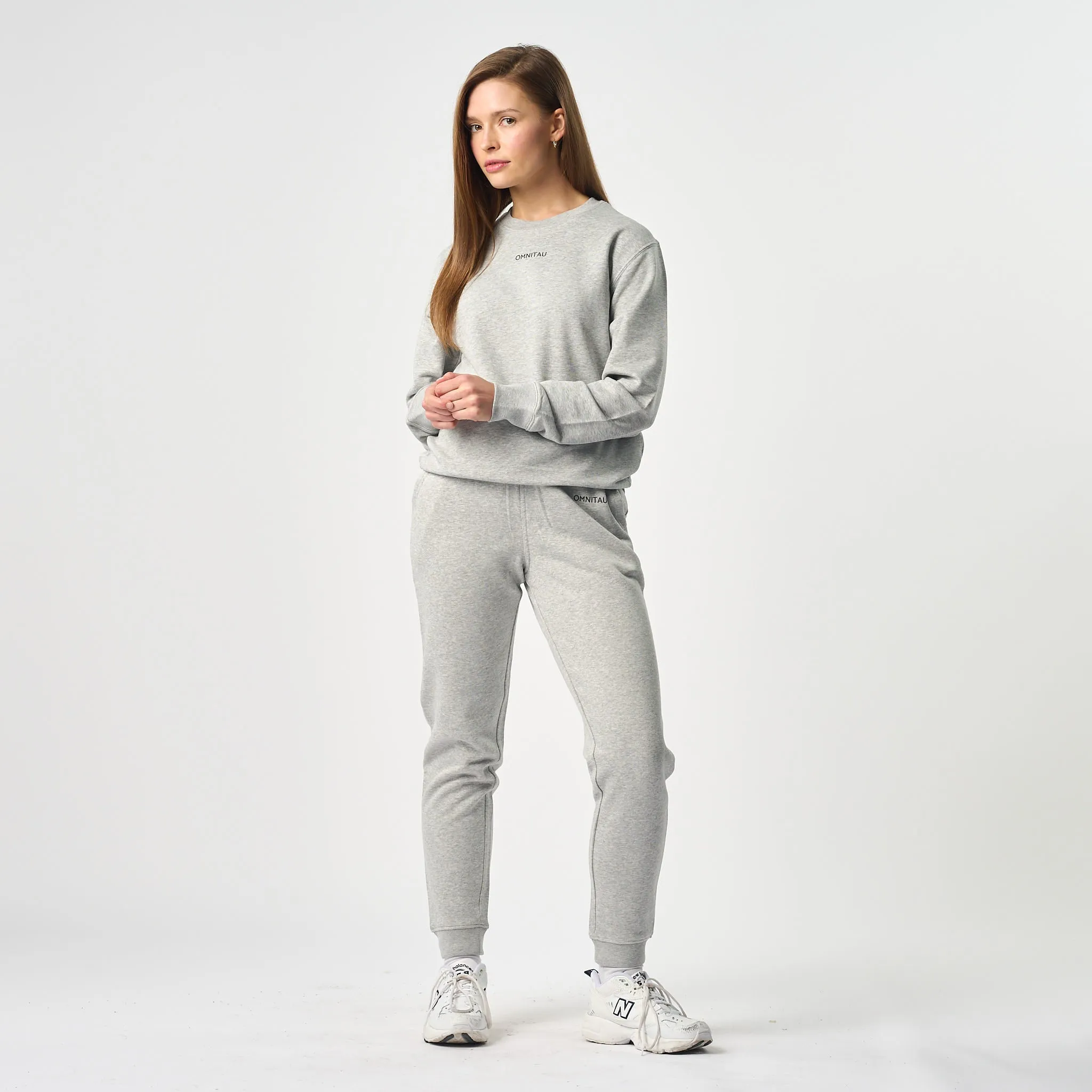 Omnitau Women's Tulsa Organic Cotton Casual Fit Jogger Sweat Pants - Heather Grey