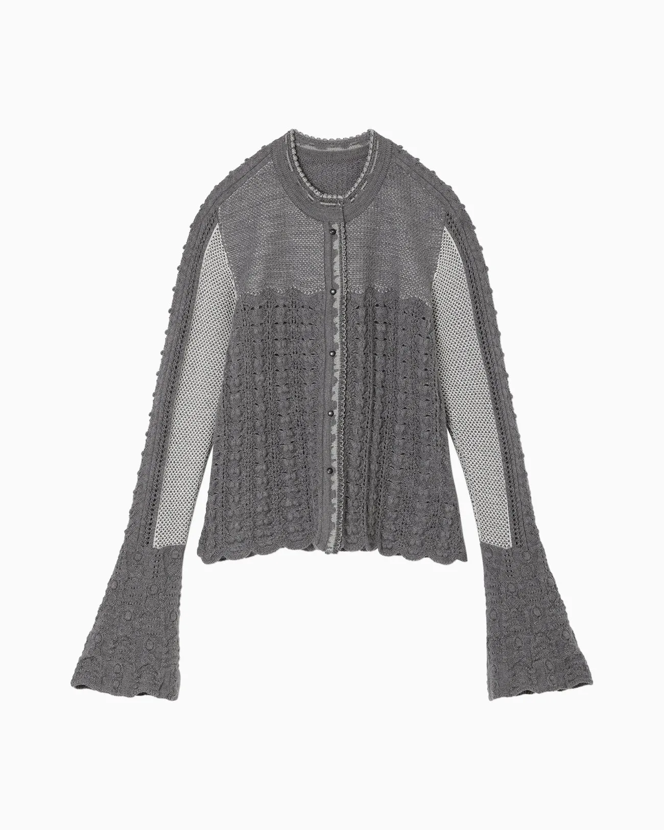 Openwork Pattern Knit Cardigan