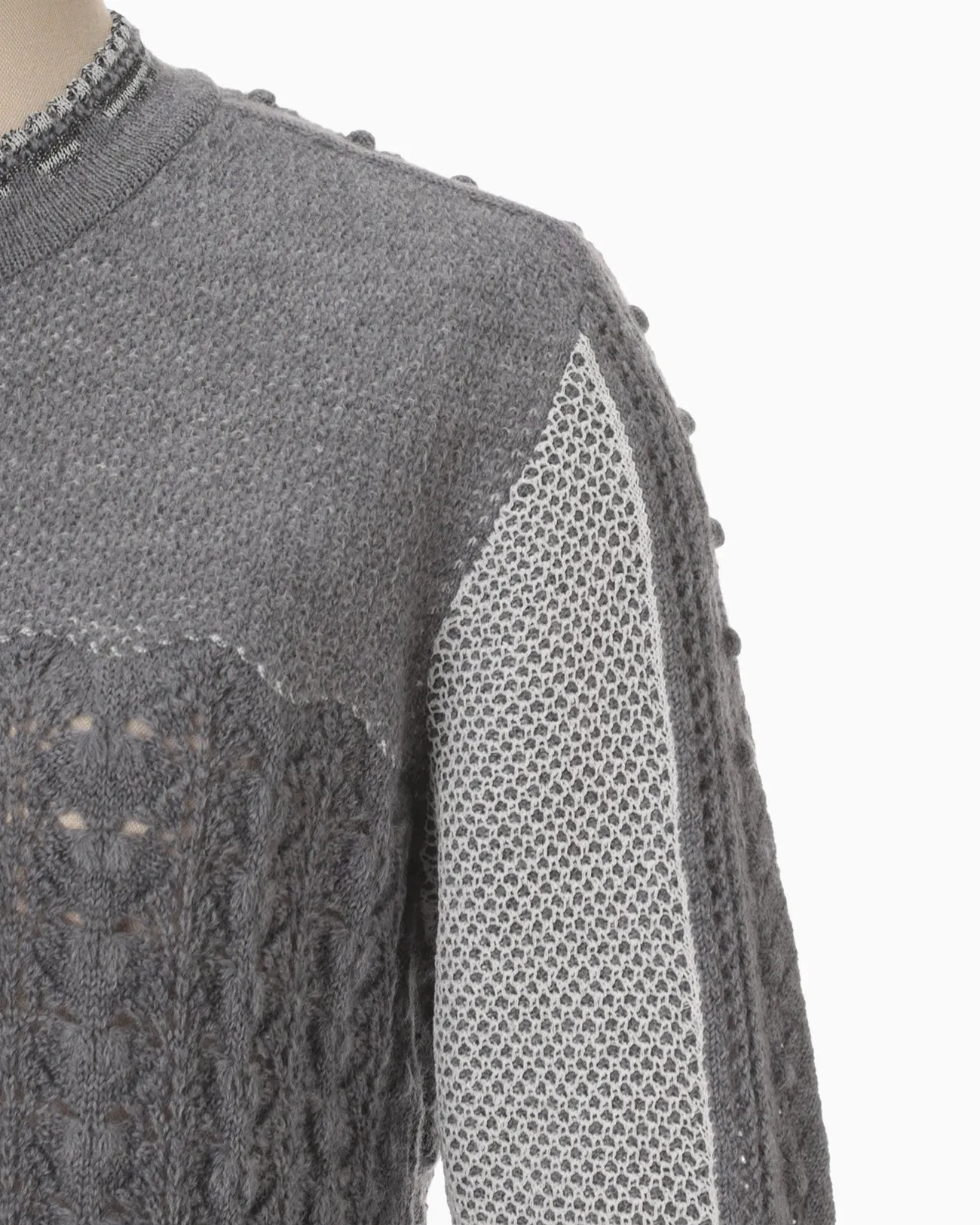 Openwork Pattern Knit Cardigan