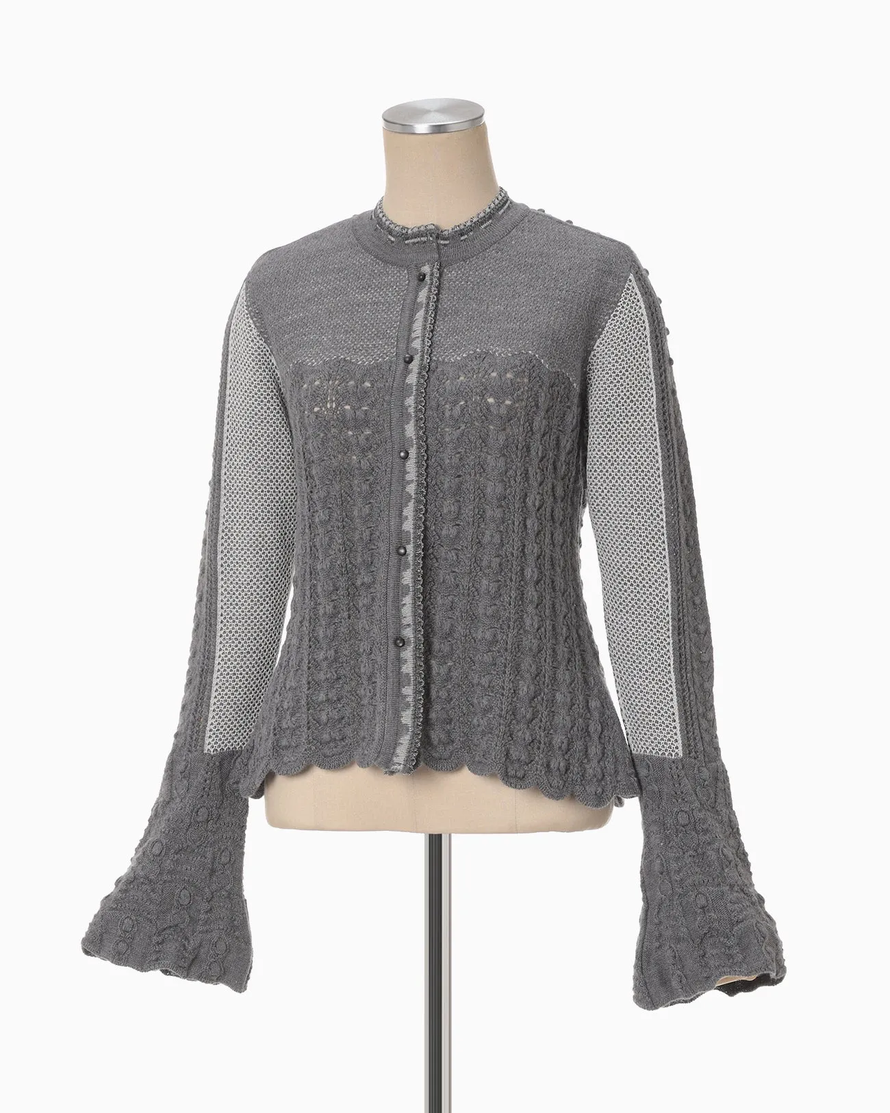 Openwork Pattern Knit Cardigan