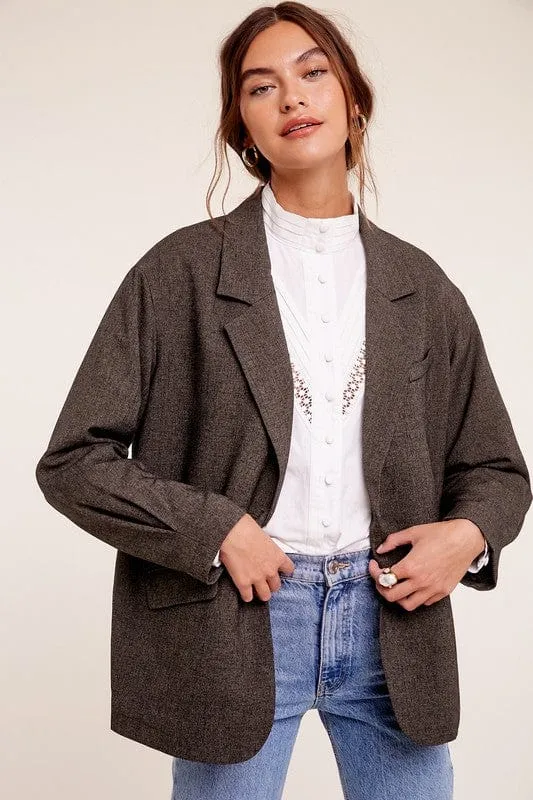 Oversized Solid Blazer * Online Only *