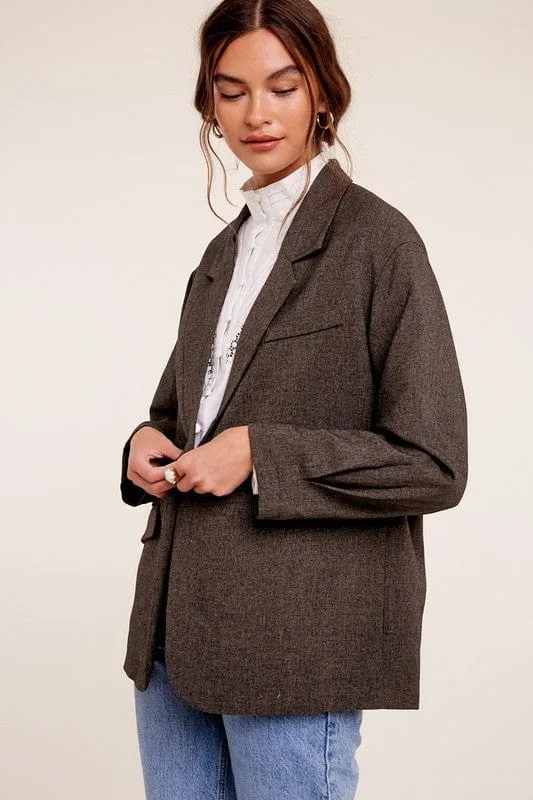 Oversized Solid Blazer * Online Only *