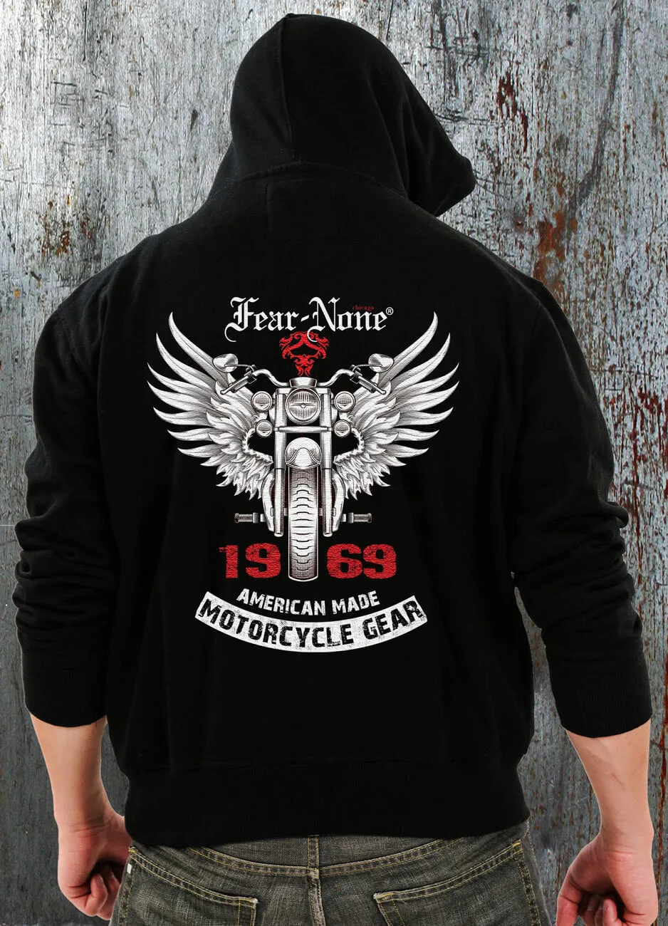 "1969 Silver Wings" Biker Hoodie