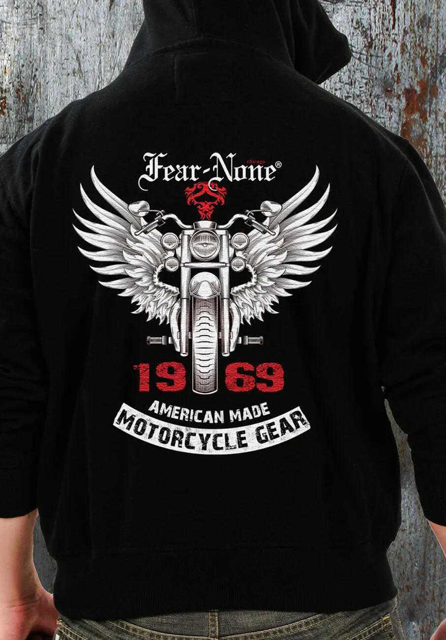 "1969 Silver Wings" Biker Hoodie