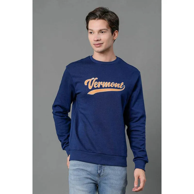 RedTape Men's Airforce Blue Graphic Print Sweatshirt