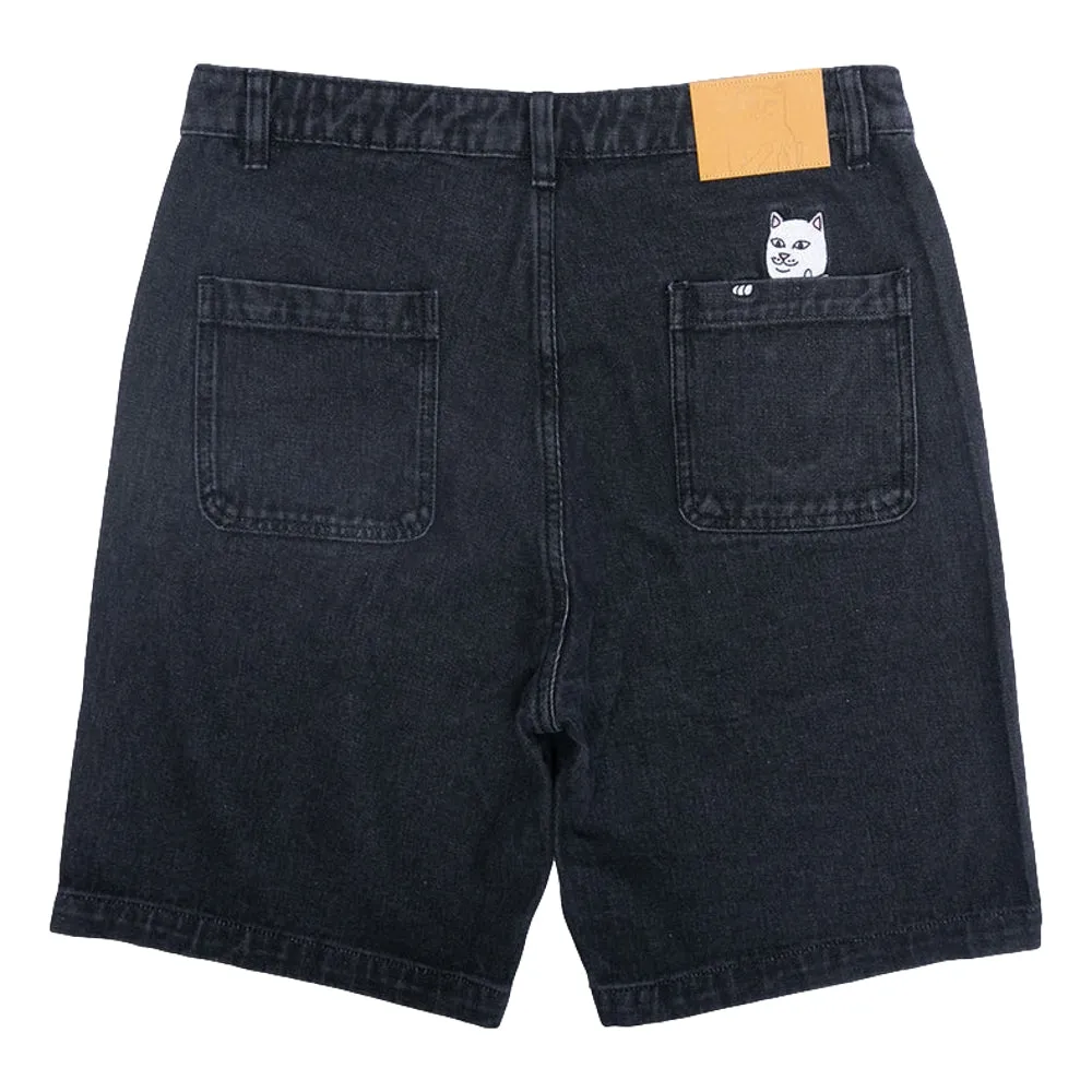 RIPNDIP LA BREA DENIM SHORTS-BLACK