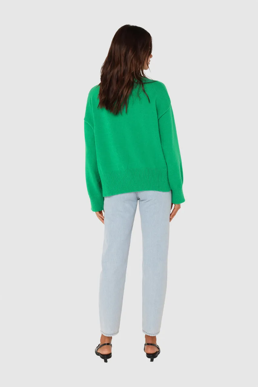 Sabrina Knit Jumper | Green