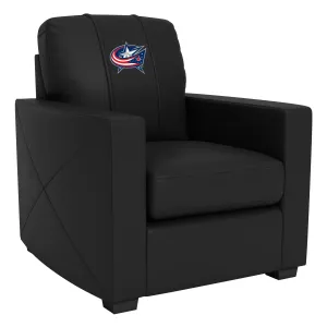 Silver Club Chair with Columbus Blue Jackets Logo