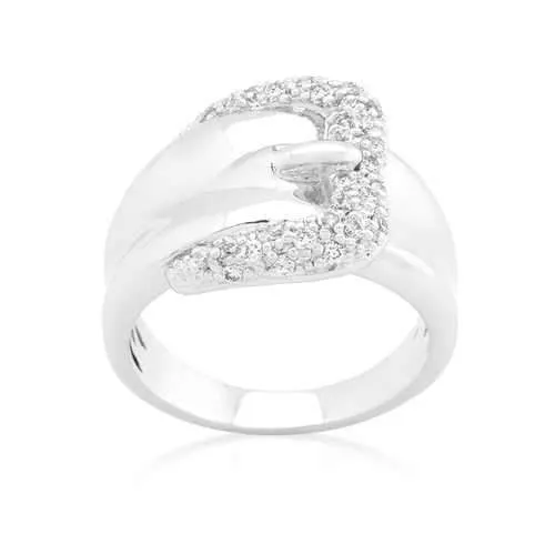 Simple Cubic Zirconia Belt Ring