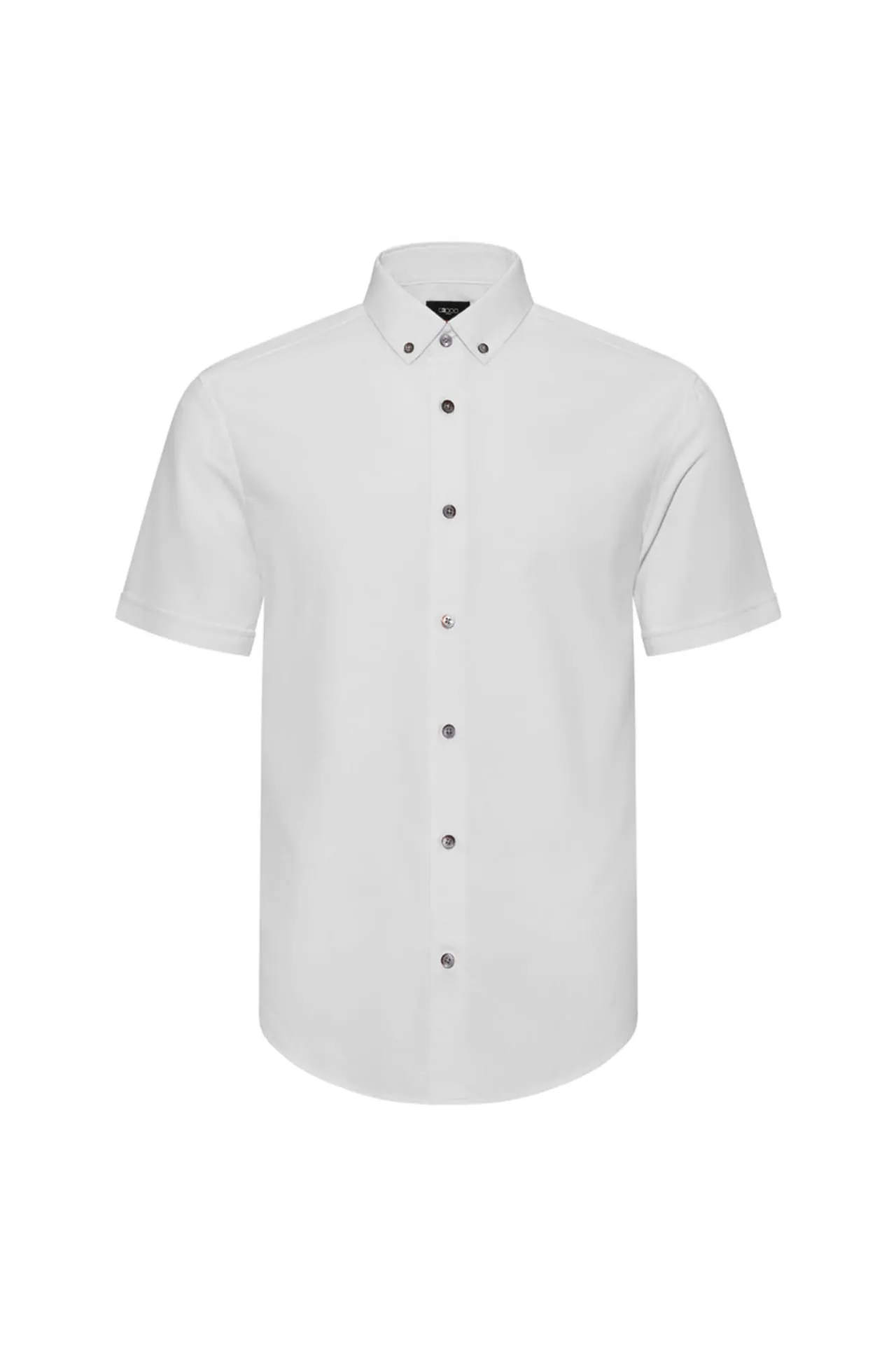 Soft Touch Smart Fit 2 Side Brush Oxford Short Sleeve Casual Shirt