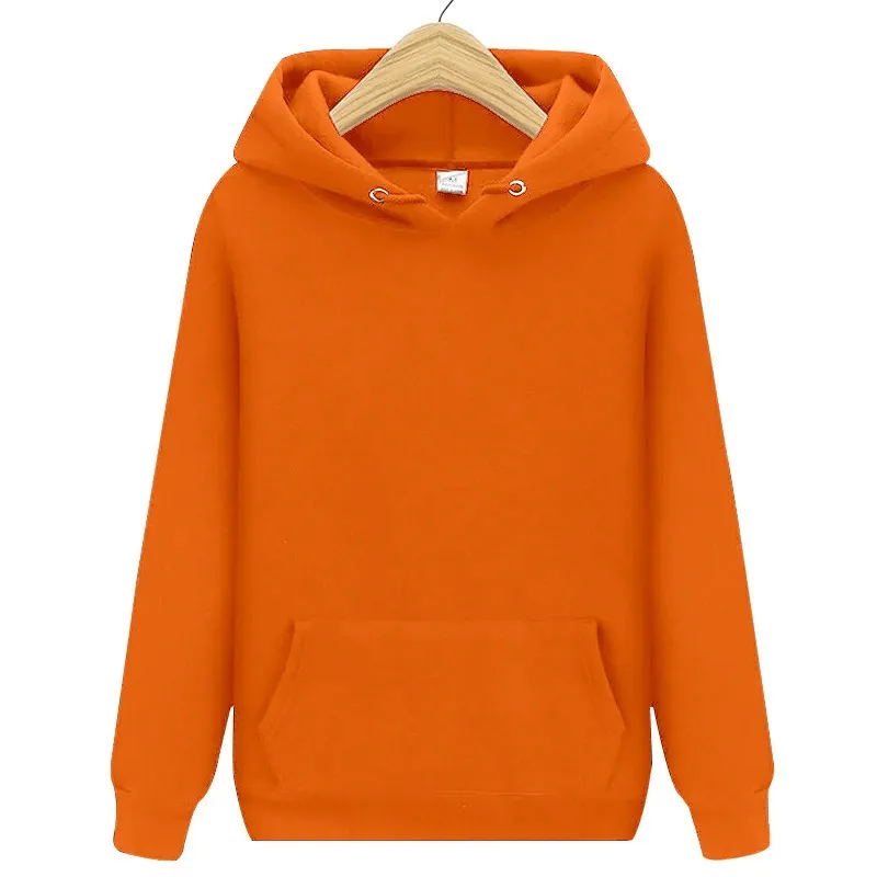 Stylish Plain Fleece Men's Hoodies with Pockets - SF0374