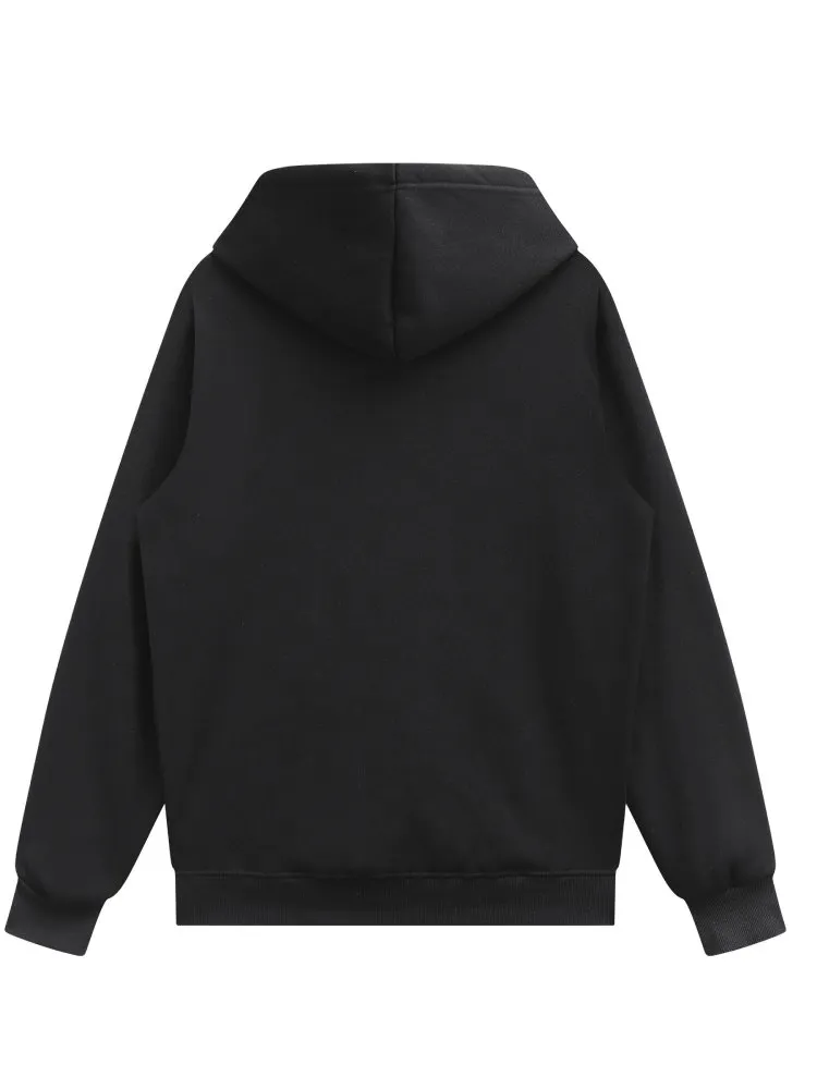 Stylish Plain Fleece Men's Hoodies with Pockets - SF0374