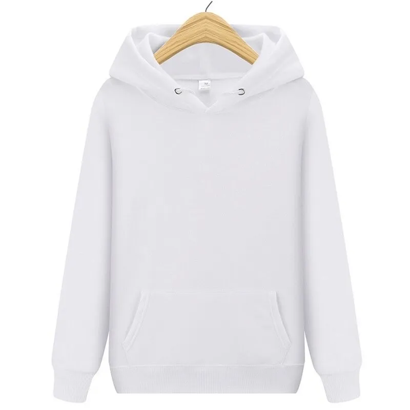 Stylish Plain Fleece Men's Hoodies with Pockets - SF0374