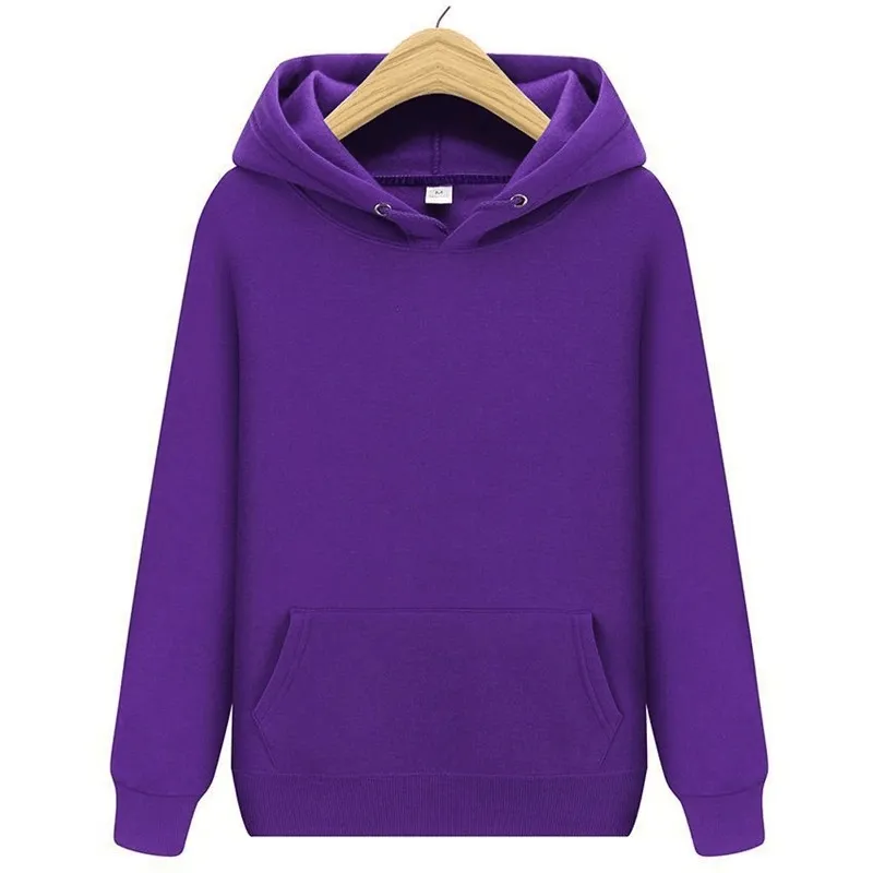 Stylish Plain Fleece Men's Hoodies with Pockets - SF0374