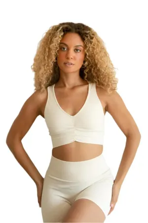 TEEK - Ivory Active Seamless Biker Shorts Set