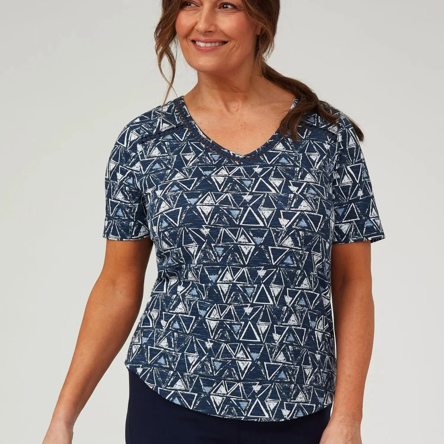 TIGI 10/12 Lattice Trim Print Top