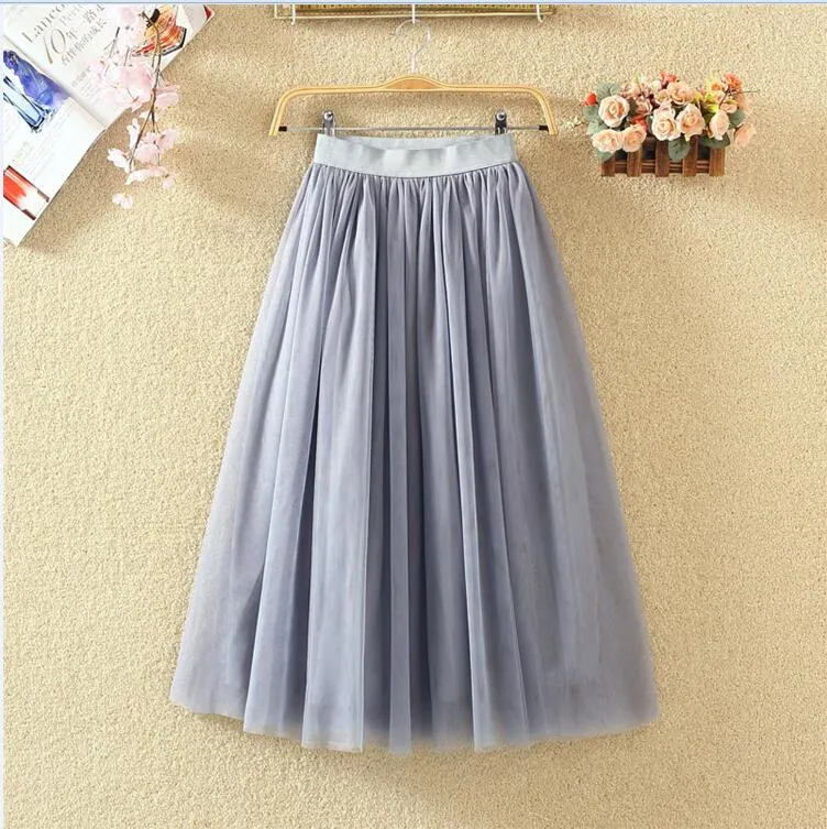 Trendy High Waist Mesh Tutu Skirt