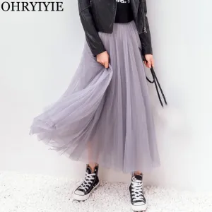 Trendy High Waist Mesh Tutu Skirt