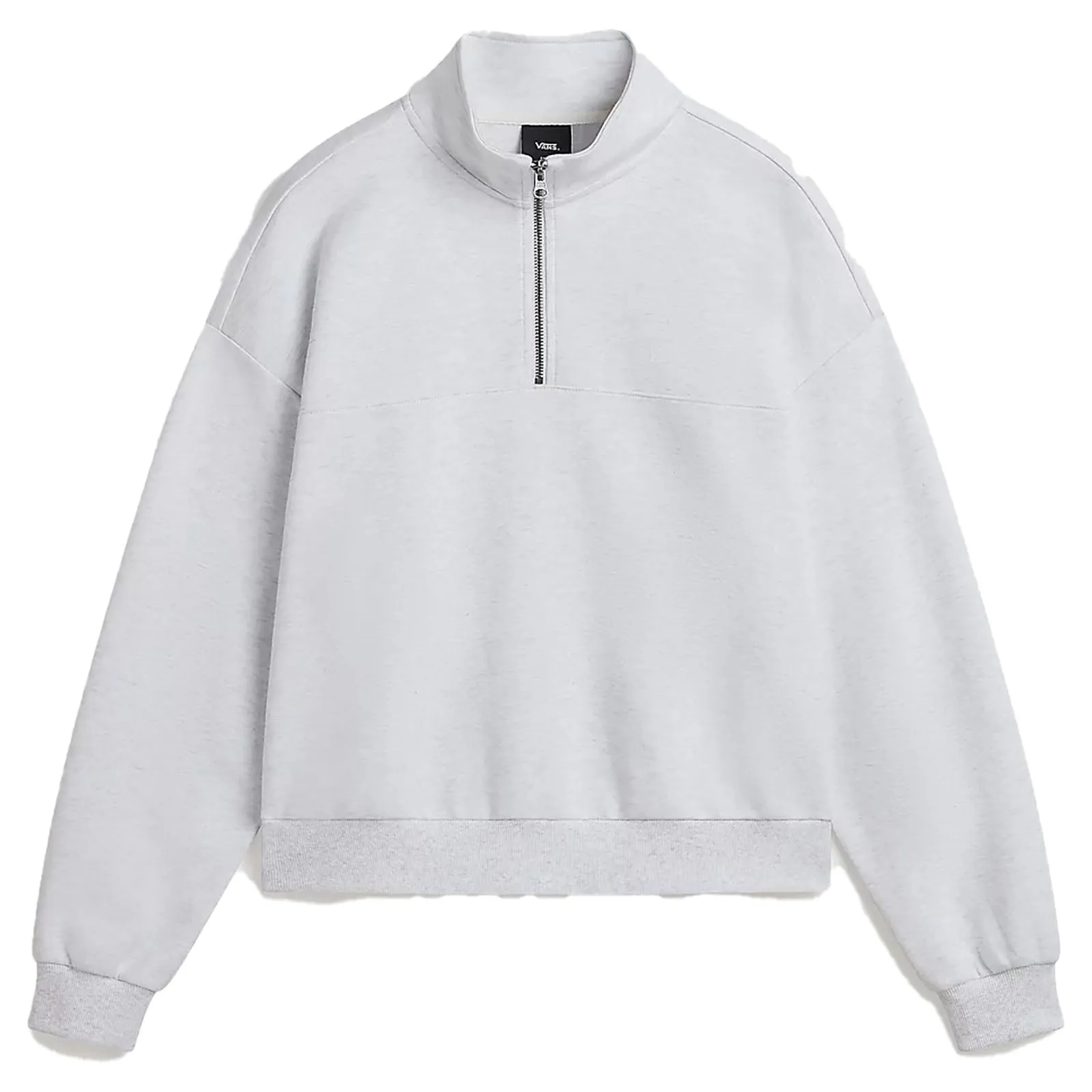 Vans Elevated Double Knit Mock Neck Sweatshirt - White Heather