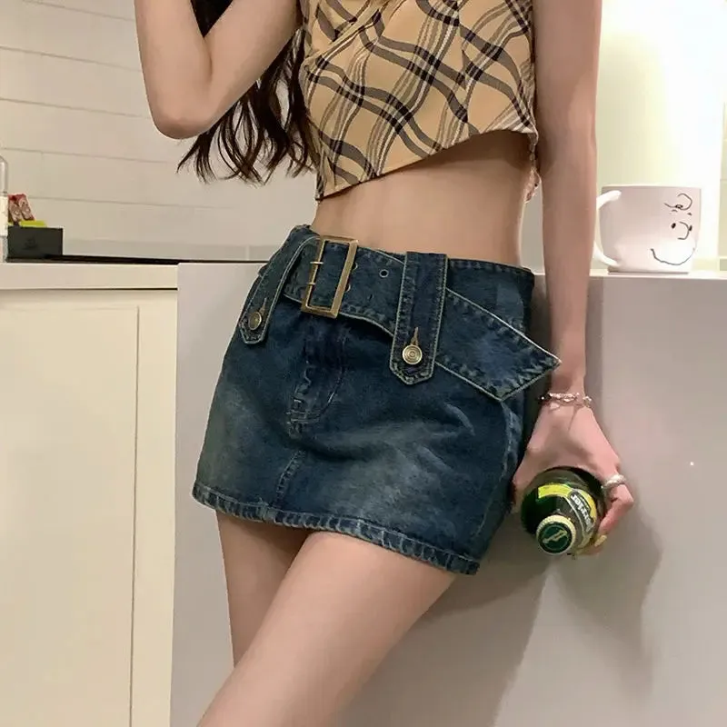 Women Slim Bodycon Denim MINI Shorts Skirt