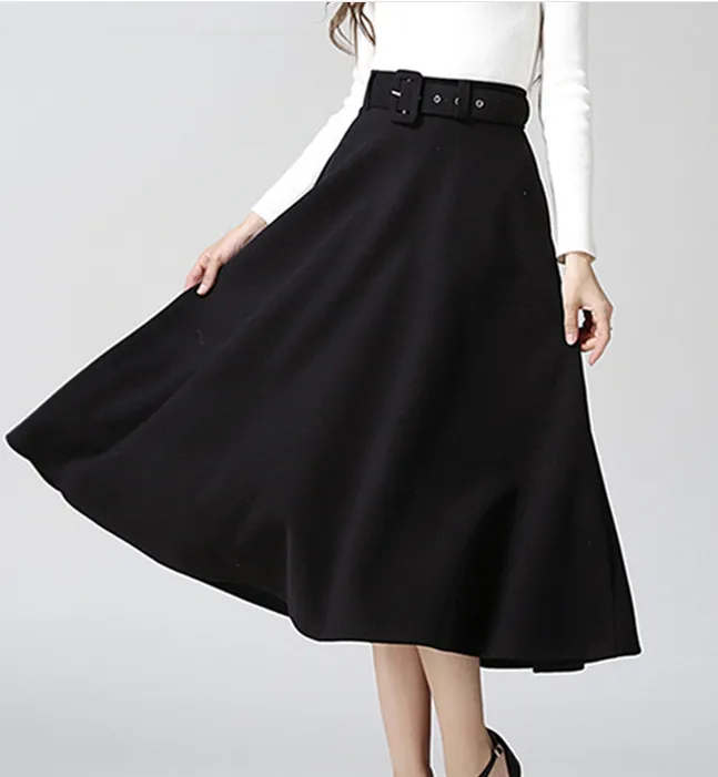 Women's Skirts Winter Wool Skirt  XYN98409