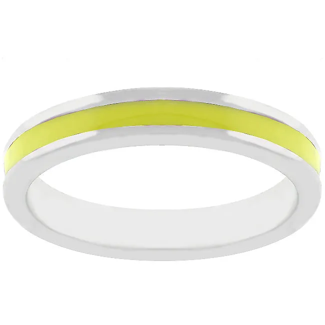 Yellow Enamel Eternity Ring